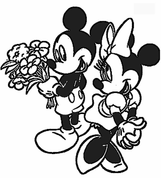  Minnie Mouse Valentine Coloring Pages   8