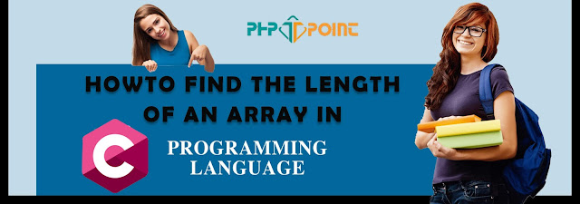 how to find the length of an array in c