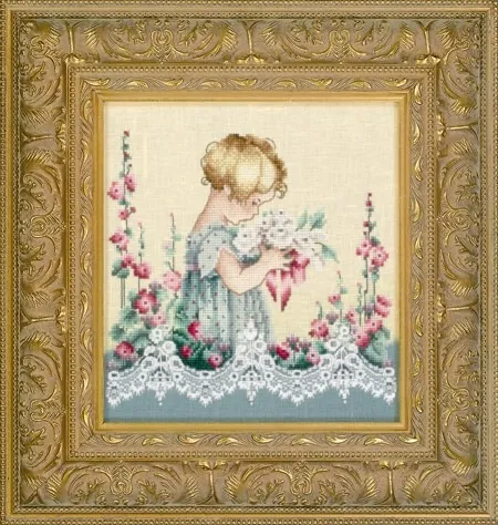 Un tocco di grazia, di bellezza, di tenerezza con questo ricamo a Punto croce rappresentante il piccolo giardino di Emma  Il ricamo e piuttosto complesso ma il risultato...assicurato
