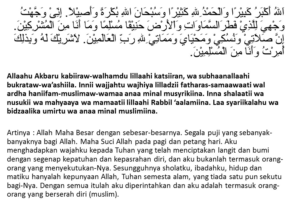 Bacaan Surat Al-Fatihah dan Doa Iftitah Beserta Terjemahan 