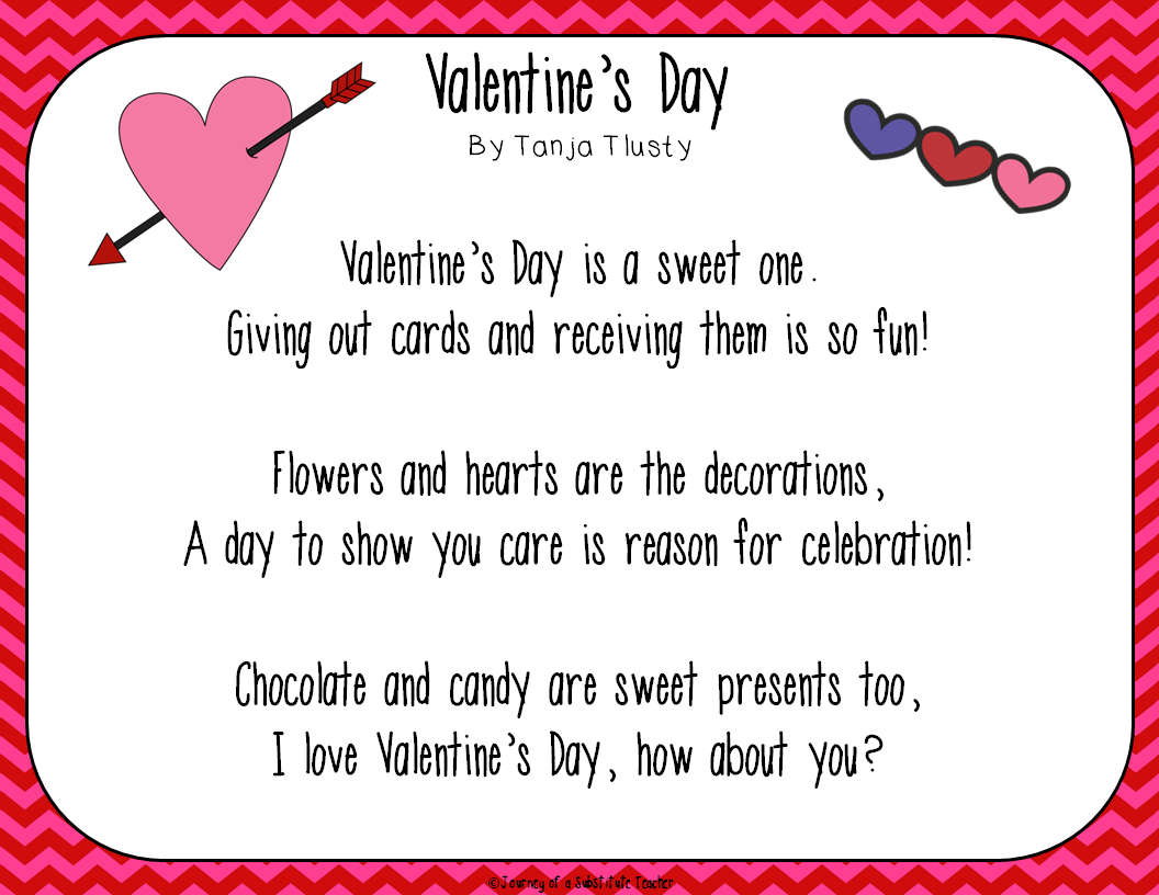 Valentine's Day Poems and a Freebie - Journey of a ...