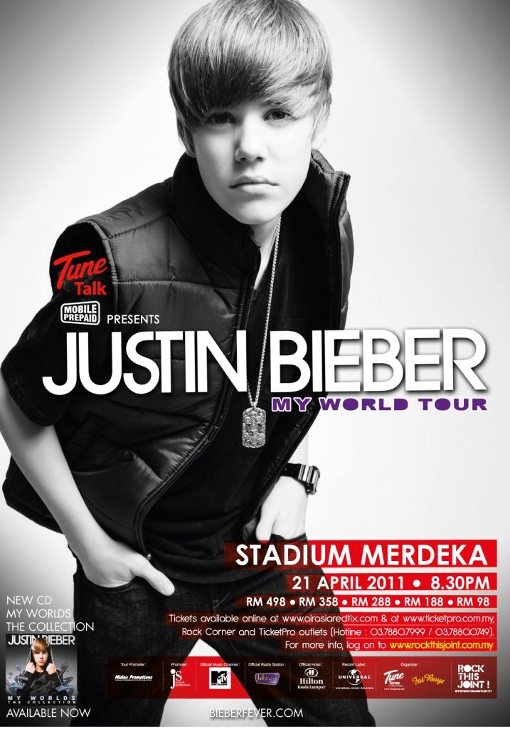 justin bieber world tour justin bieber tour poster. justin bieber world tour