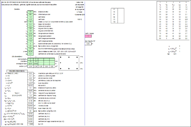 Meilleur feuille de calcul ferraillage béton armé (EXCEL)