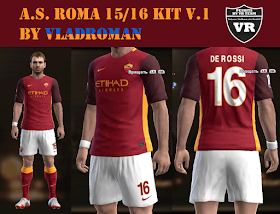 PES 2013 AS Roma 15/16 kit v.1 by vladroman