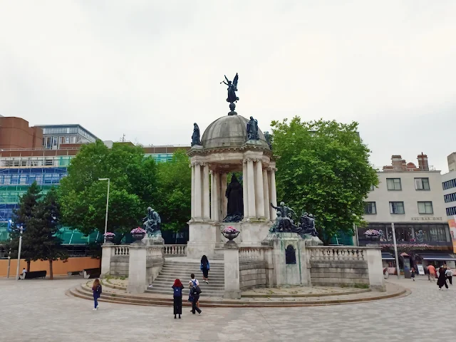 Queen Victoria Monument at Derby Square in Liverpool
