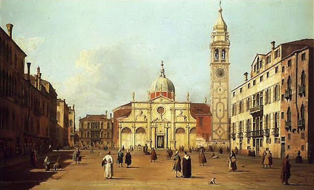 Praça de Santa Maria Formosa, em Veneza. Pintura do século XVIII