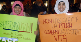 modena 1 dicembre 2015. manifestazione contro il terrorismo 