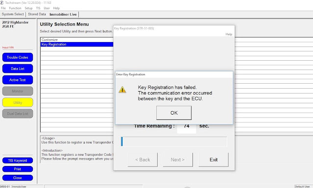 Register 2015 Toyota Tacoma Key with Mini VCI Techstream 2