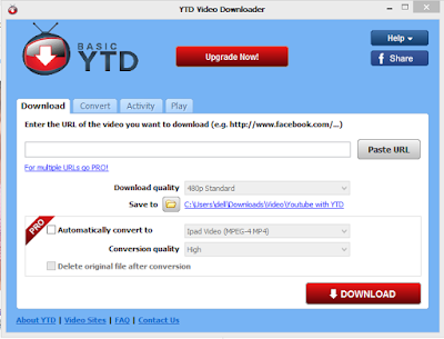 YTD download manager for youtube