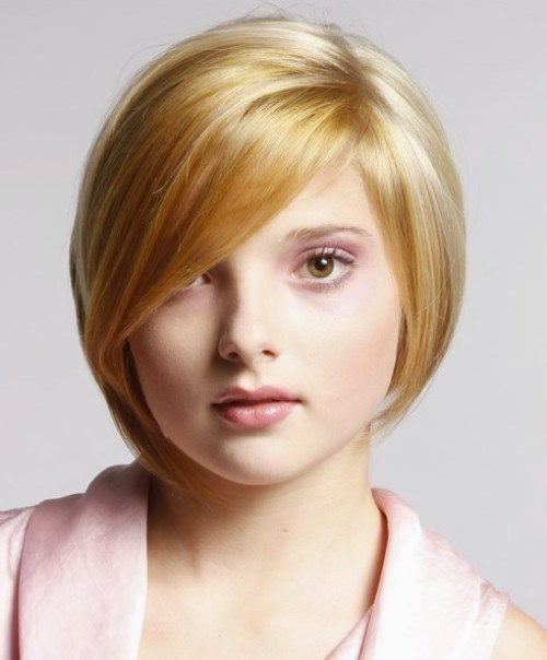 Latest Short Hairstyles for Round Faces 2014