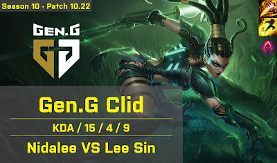 Gen G Clid Nidalee JG vs Lee Sin - KR 10.22