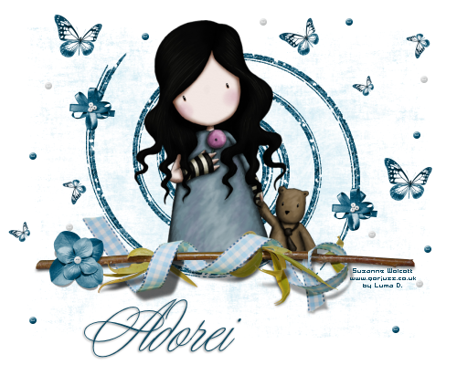 Tag Blue Butterfly