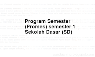 Promes SD KTSP Kelas 1