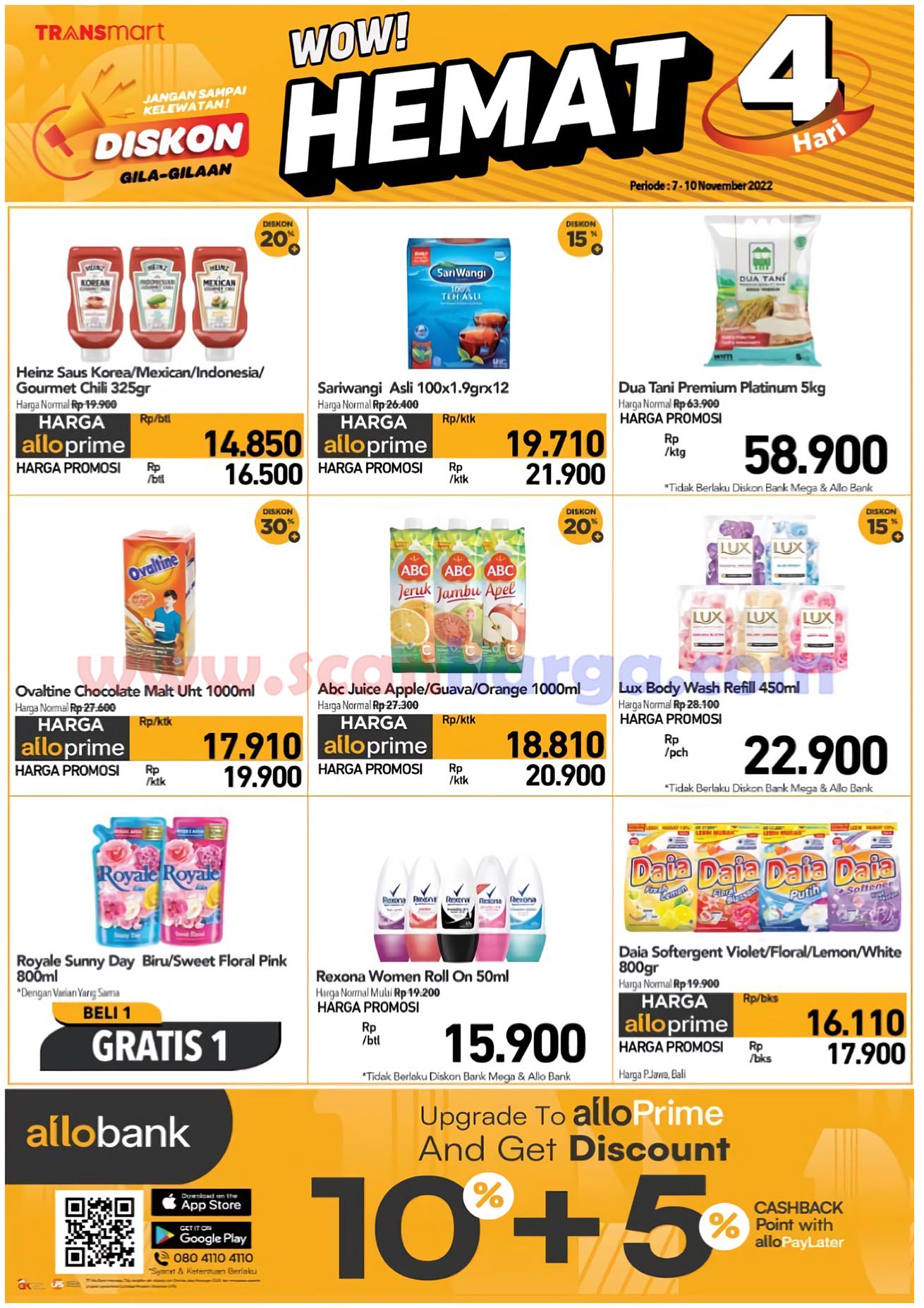 Katalog Promo Transmart Carrefour Weekday WOW Hemat 7 - 10 November 2022