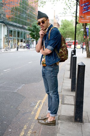 street style london collections men menswear vintage military hat