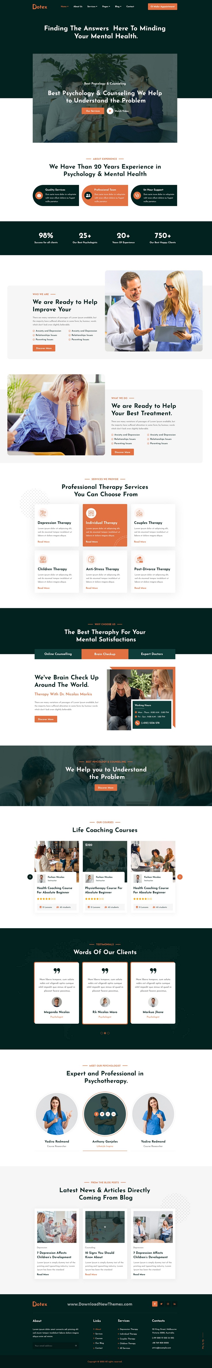 Download Psychology & Counseling PSD Template