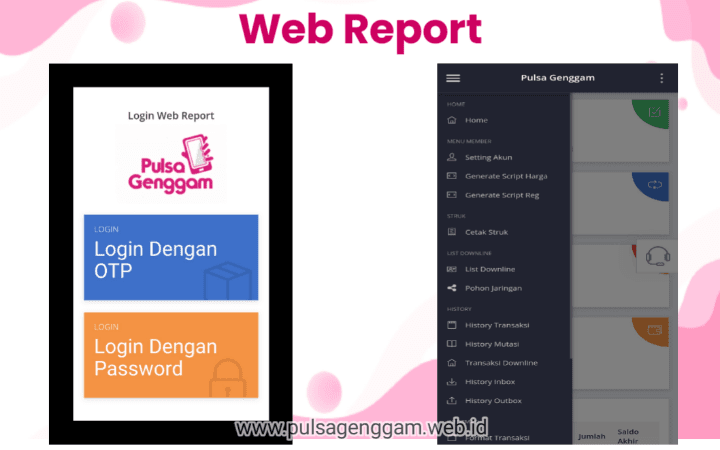 Web Report Pulsa Genggam
