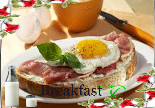  fried eggs with bread