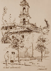 Dibujo de Joaquim Francés i Martínez - Sant Martí de Provençals - 1997
