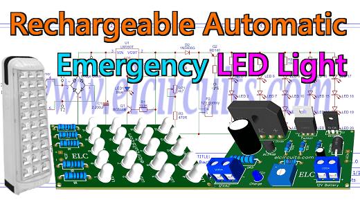 How To Make Rechargeable Emergency LED Light Using LM350 IC with PCB