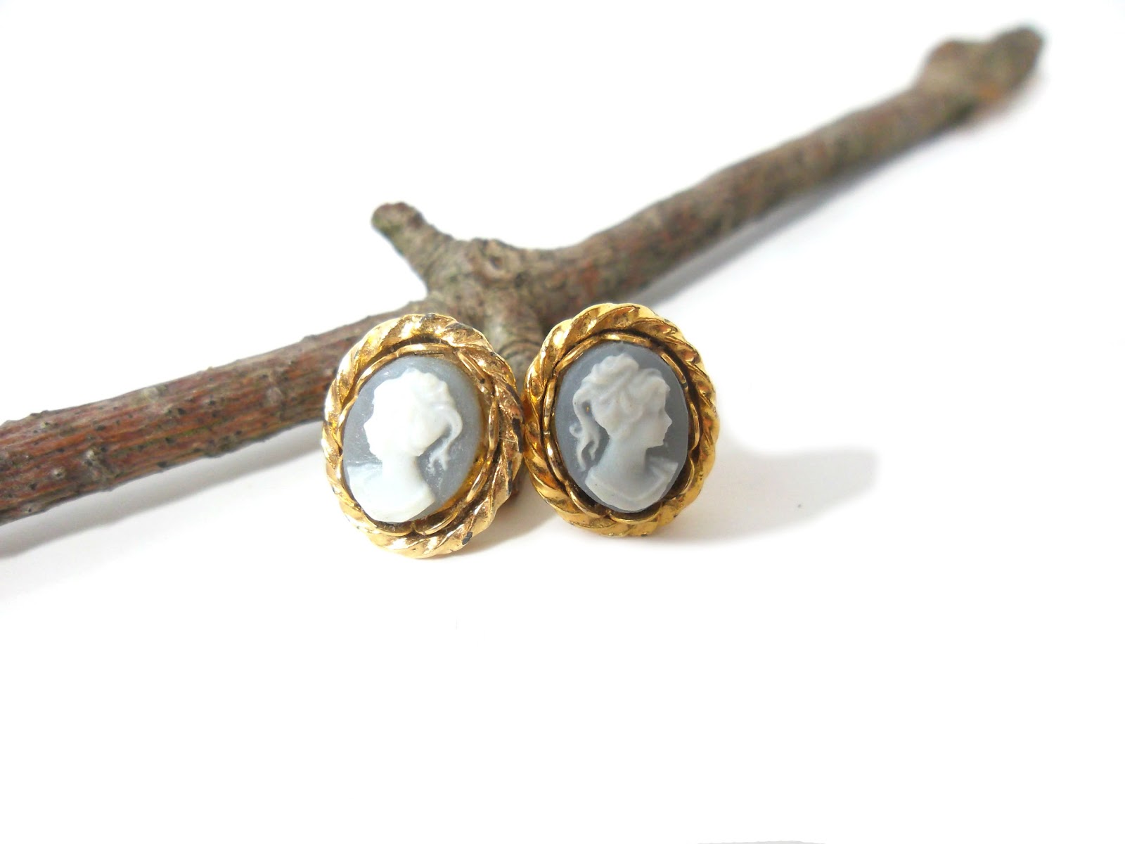 Tiny Cameo Earrings