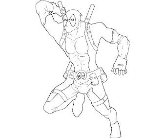 #1 Deadpool Coloring Page