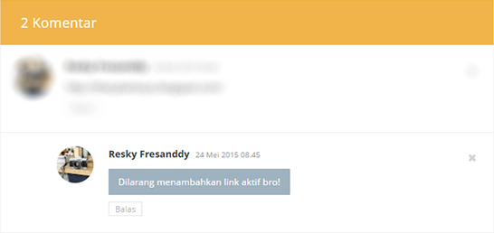 Contoh Link Aktif pada Komentar Blog