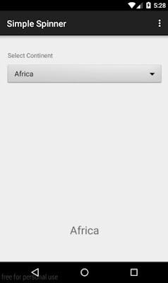 Android Spinner Preview