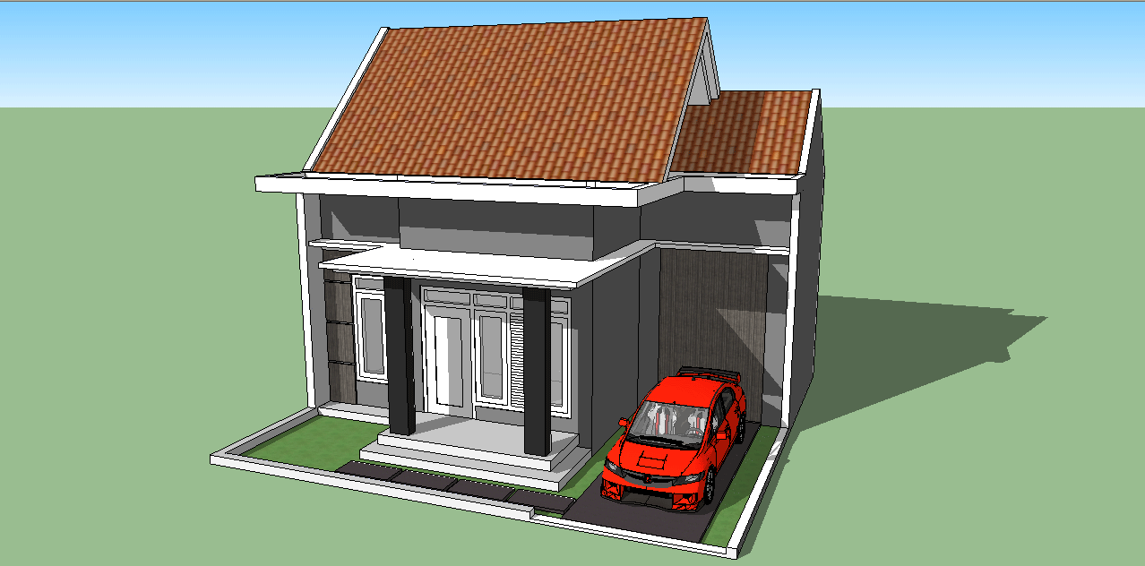 Sketsa Sederhana: Rumah Minimalis 4