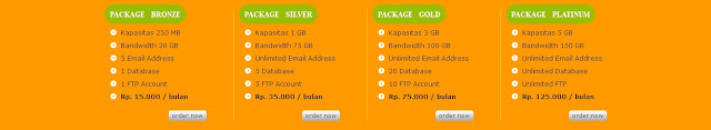 Paket kuota Web Hosting Murah Terbaik