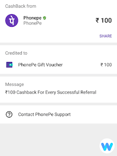 Get Rupees 100 Cash back