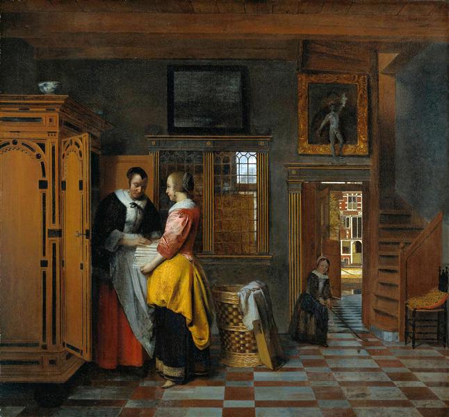 Pieter de Hooch У бельевого шкафа