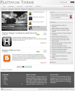 Platinum Blogger Template