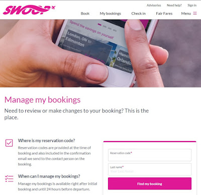 Swoop Manage my Booking