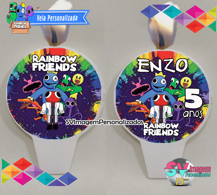 Kit de Colorir + Adesivo Rainbow Friends