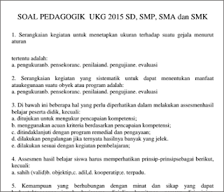 Soal Pedagogik