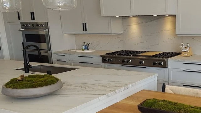 Mont Blanc quartzite kitchen countertops