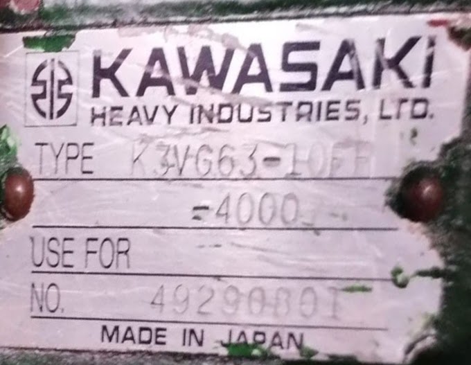 KAWASAKI K3VG63 HYDRAULIC PUMP