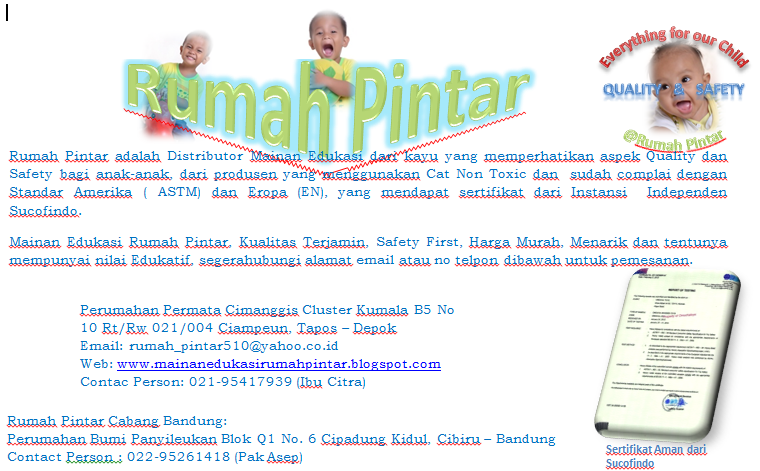 Mainan Edukasi Rumah Pintar: Katalog Mainan Edukasi Rumah 