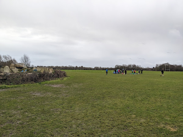 parkrunners gathering on Coldham's Common