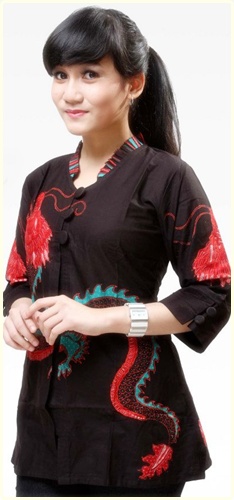 Model baju batik wanita motif naga [Modern dan Terbaru]