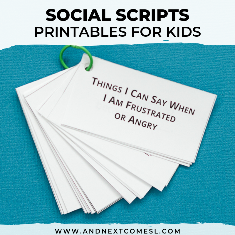Printable Social Scripts For Kids And Next Comes L Hyperlexia Resources