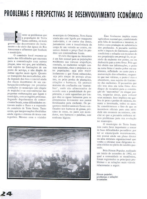 REVISTA NOVOS MUNICÍPIOS PARAENSES - MUNICÍPIO DE TERRA SANTA – 1993