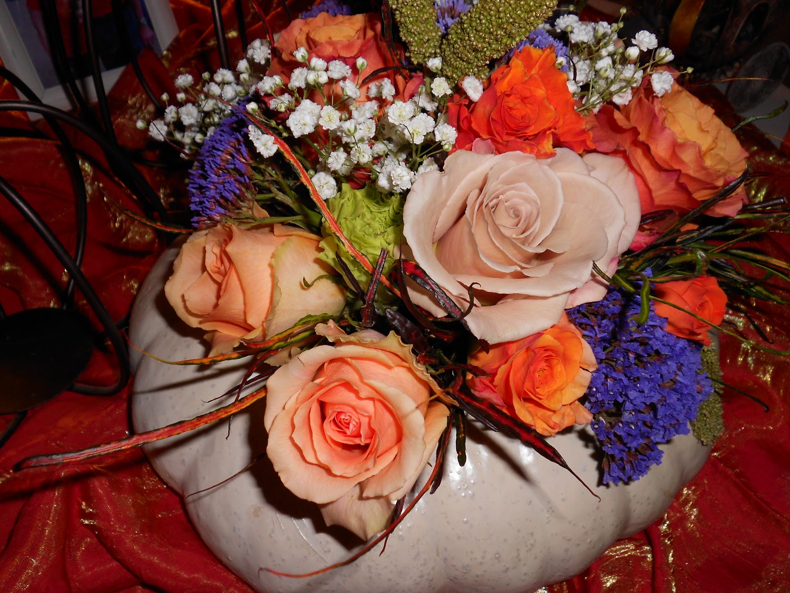 purple and orange wedding