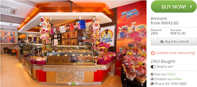 Famous Amos Christmas Twin Pack Cookies offer in Bag , Discount, Groupon KL