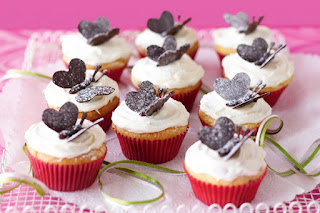 Cupcakes decorados con mariposas