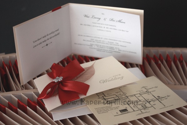3 fold elegant wedding invitation design