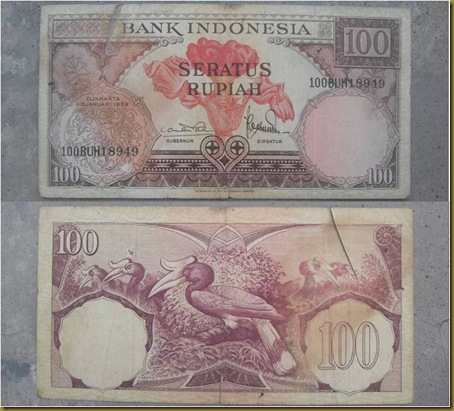 100 RUPIAH 1959