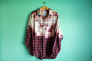 flannel, bleach, diy