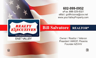 Bill Salvatore summed up why he works with vets with the following story: “A couple years ago I had the pleasure of meeting and helping a newly-married couple. He had just gotten back from Afghanistan, never owned a home before. I was able to get them into a house in the Copper Basin community in San Tan Valley. [It was a] beautiful starter home. Their total, out-of-pocket expenses were less than $500 and their mortgage payment was much less than the cost of renting at that time. Today they still live in the home, and have about $70,000 in equity. It’s so satisfying to know I could help them out.”